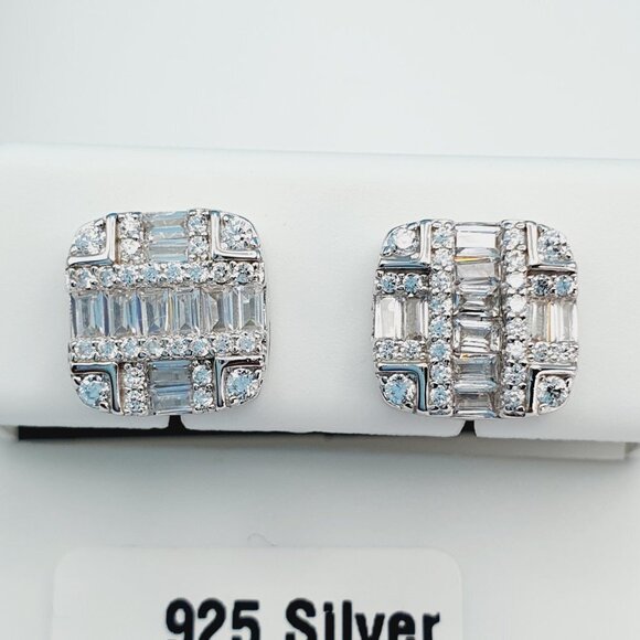 "925 Sterling Silver Cubic Zirconia Earrings, UU1P6A6086 - Picture 2 of 10